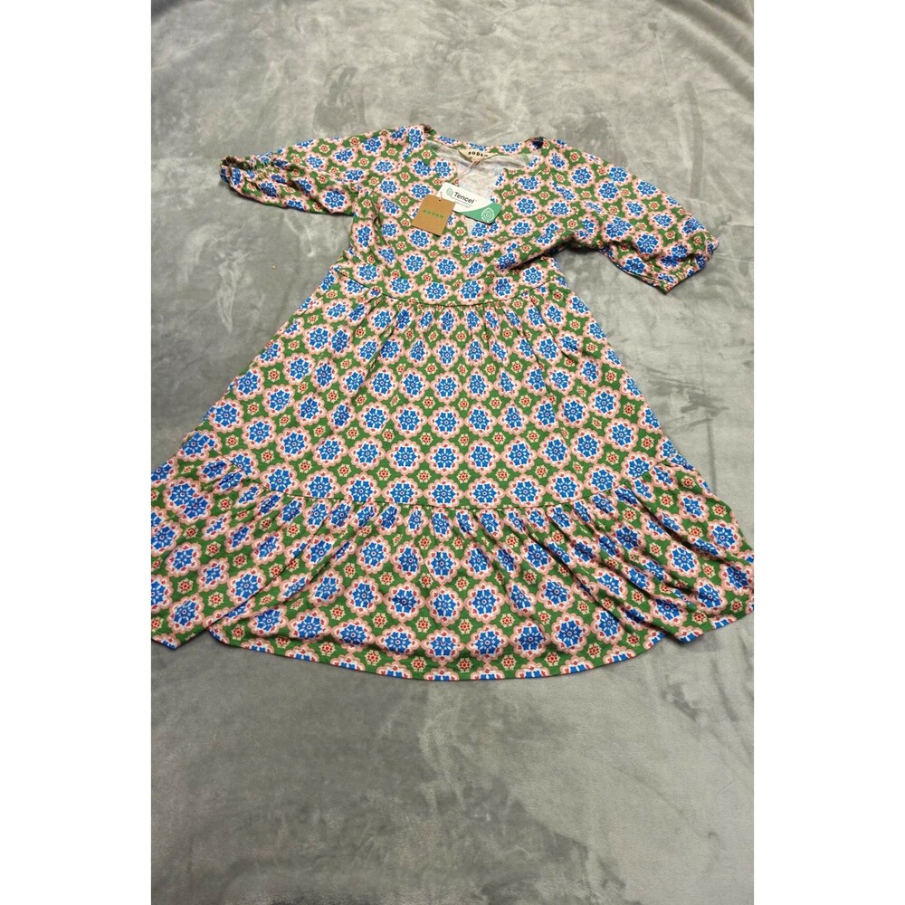 Boden Womens Size 6R Iguana Green‎ Bloom Geo Piper Short Jersey Dress NWT
